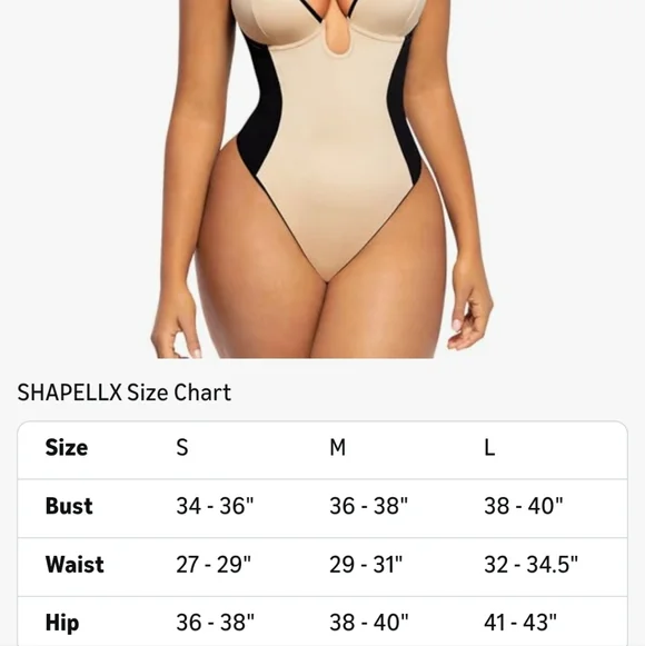 SHAPELLX Shapewear Bodysuit for Women Thong Backless Body Shaper Tummy Control! - Picture 2 of 3
